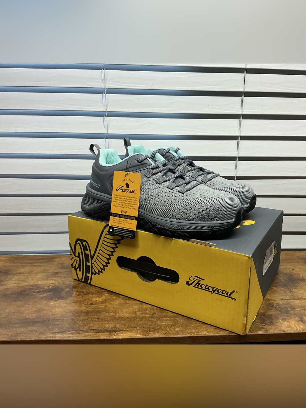 Thorogood Women's Gray Athletic Shoes with Mint Lining